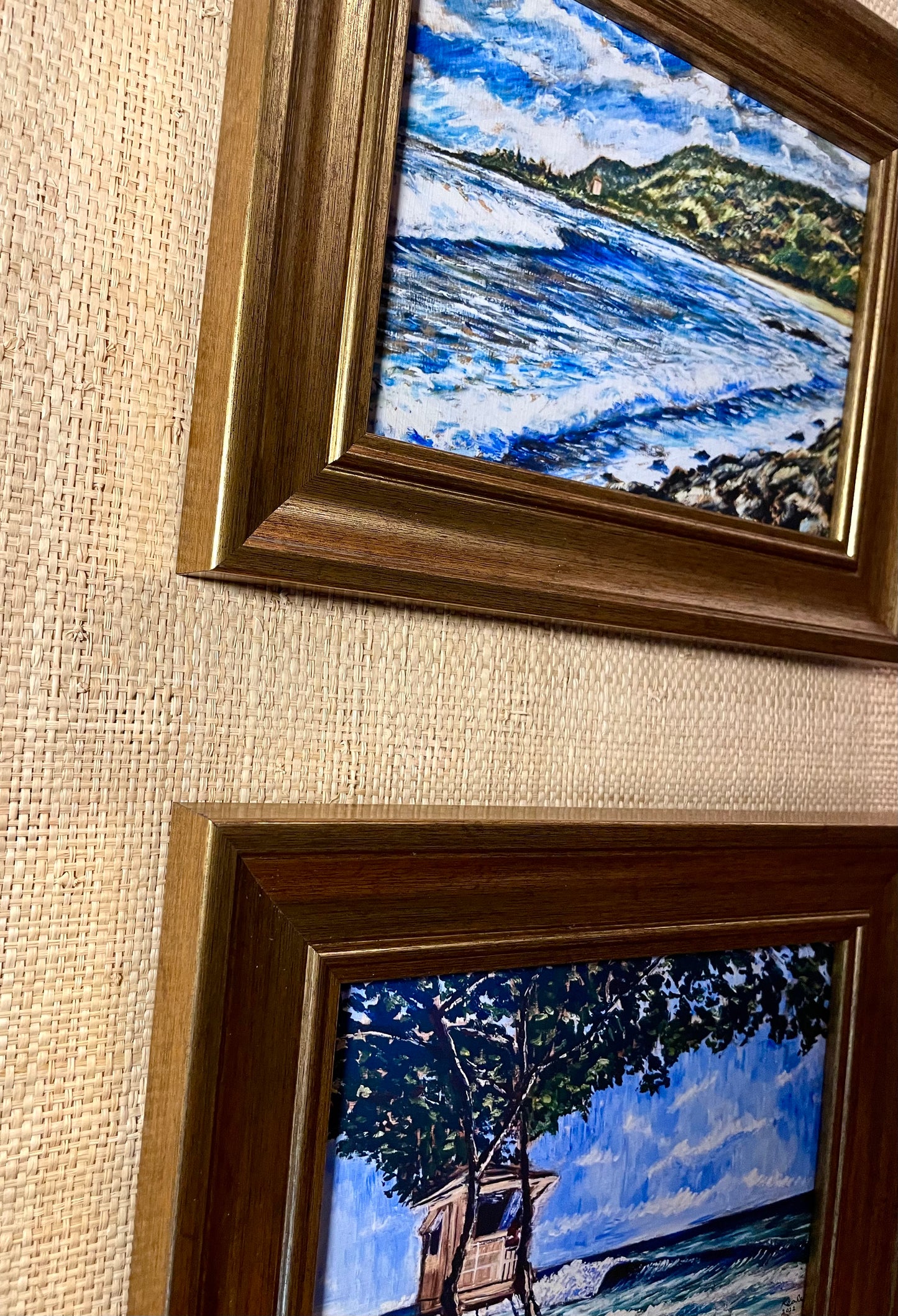 "Waimea II" Gold Framed Linen Giclée - 5x7 Inch