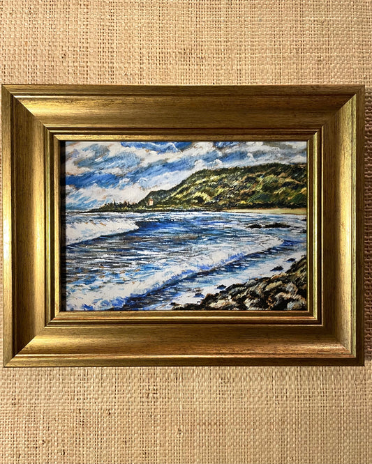 "Waimea II" Gold Framed Linen Giclée - 5x7 Inch